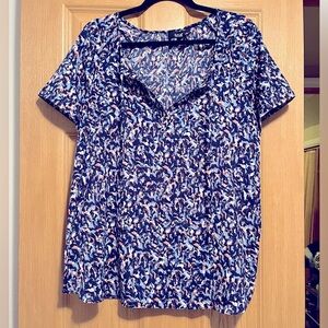 Multi colored short sleeve a.n.a top